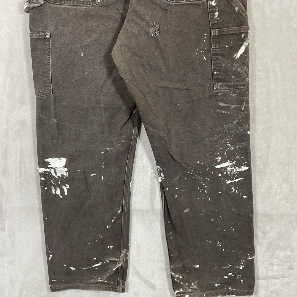 Vintage Carhartt B136 DKB Double Knee Pants Tag 34x32 Paint Distressed Loose Fit - Picture 13 of 14